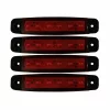 Lampa gabarit cu 6 LED-uri 12/24V set 4buc - Rosu