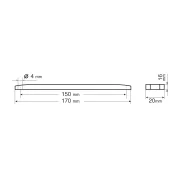 Lampa pozitie suplimentara 13LED Neon Effect 170x20mm 12/24V - Rosu