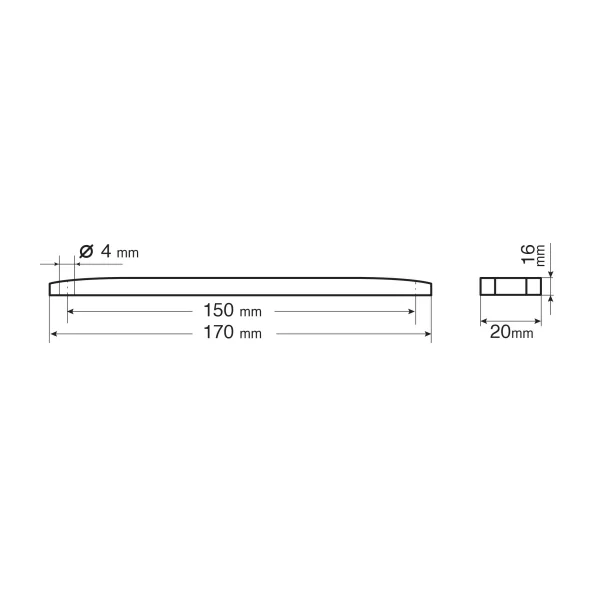 Lampa pozitie suplimentara 13LED Neon Effect 170x20mm 12/24V - Rosu