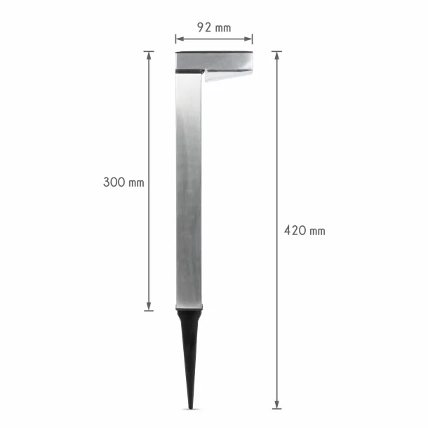 Lampă solară LED, alb rece - Satinat - Metal