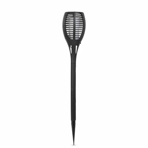 Lampa solara LED, model imitatie de flacara - negru - mat. plastic