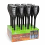Lampa solara LED, model imitatie de flacara - negru - mat. plastic