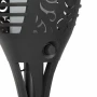 Lampa solara LED, model imitatie de flacara - negru - mat. plastic