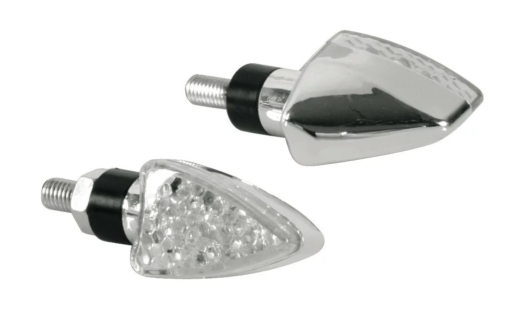 Lampi semnalizare directie mers Arrow-2 LED 12V 2buc - Crom