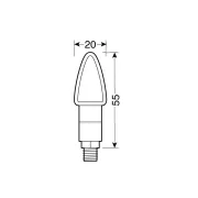 Lampi semnalizare directie mers Atom LED 12V 2buc - Negru