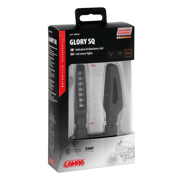 Lampi semnalizare directie mers lumina secventiala Glory SQ LED 12V 2buc
