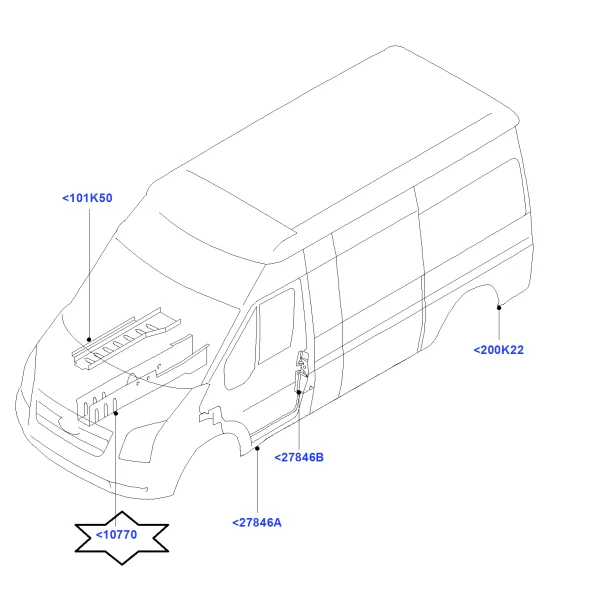 Lonjeron stanga fata Ford Transit 06- 1842331