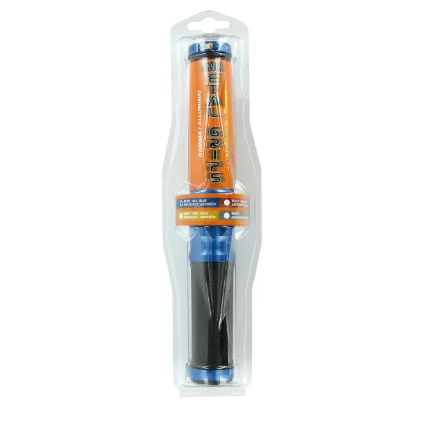 Manere ghidon motocicleta Metal Grips 2buc - Albastru
