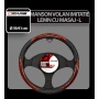 Manson volan imitatie lemn si masaj 4Cars - L - Ø 39/41cm