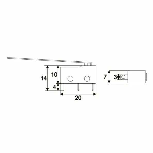 Microintrerupator 1 circuit 5(2)A-250V ON-ON