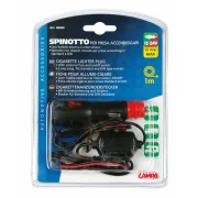 Mufa bricheta universala, cu cablu de 100cm, siguranta externa 10A, intrerupator, 12/24V - Resigilat