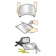 Oglinda adeziva multifunctionala Magic-Mirror, 202x126mm - M