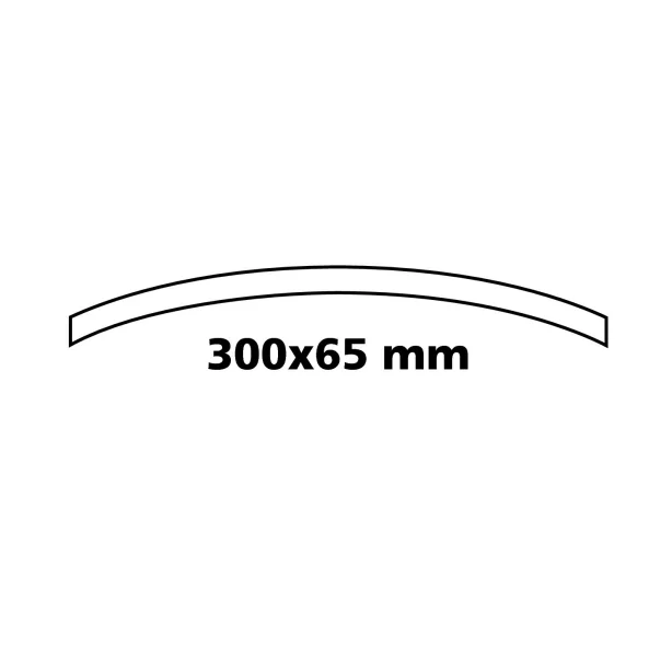 Oglinda interioara convexa cu clipsuri 300x65mm