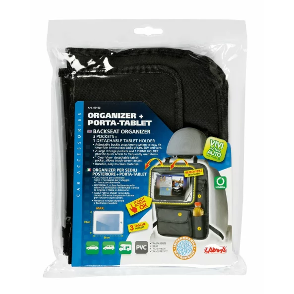 Organizator spatar scaun cu suport pentru tableta