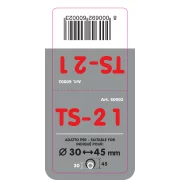 Ornament toba esapament curbat TS-21, din otel inoxidabil lustruit, racordare Ø30-45mm