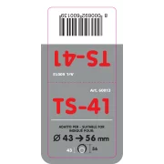 Ornament toba esapament curbat TS-41, din otel inoxidabil lustruit, racordare Ø43-56mm
