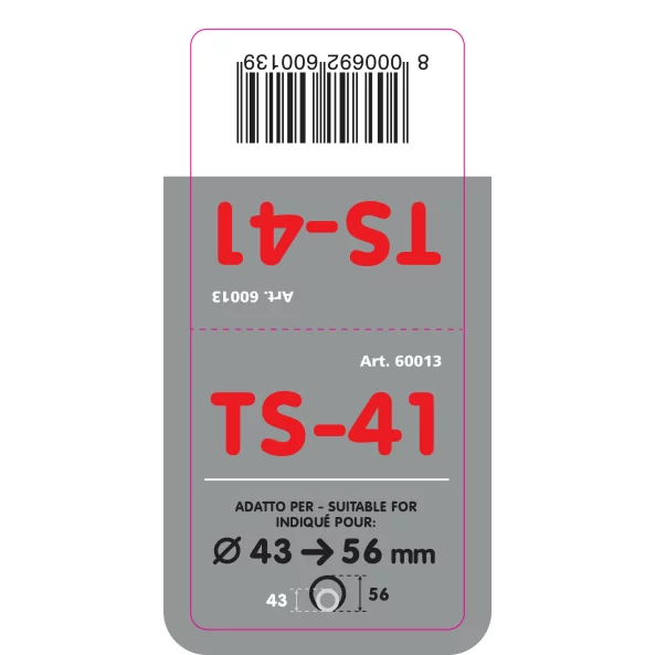Ornament toba esapament curbat TS-41, din otel inoxidabil lustruit, racordare Ø43-56mm