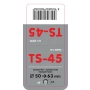 Ornament toba esapament curbat TS-45, din otel inoxidabil lustruit, racordare Ø50-63mm