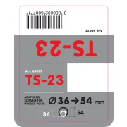 Ornament toba esapament dublu TS-23, din otel inoxidabil lustruit, racordare Ø36-54mm