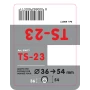 TS-23 Kipufugóvég dísz dupla, polírozott rozsdamentes acél, csatlakozás Ø36-54mm