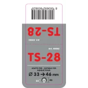 Ornament toba esapament TS-28, din otel inoxidabil lustruit, racordare Ø33-46mm