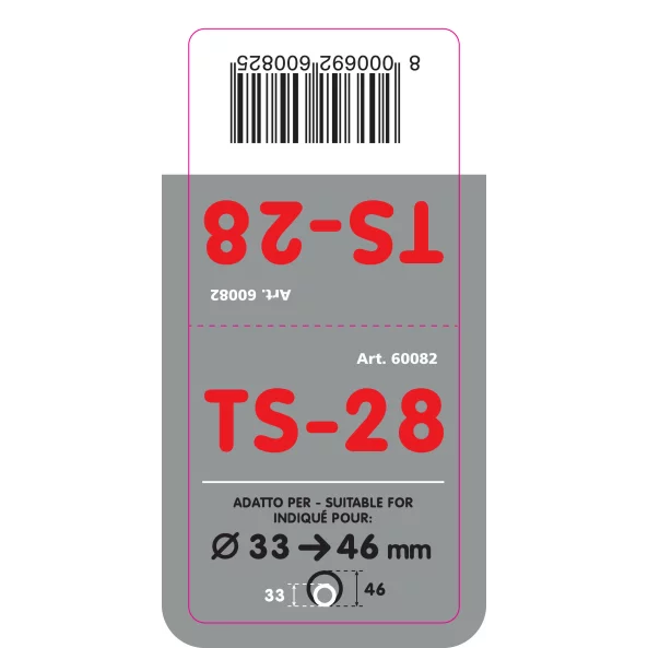 Ornament toba esapament TS-28, din otel inoxidabil lustruit, racordare Ø33-46mm