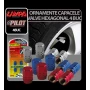 Ornamente capacele valve Hexagonal 4buc - Rosu