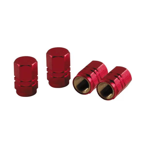 Ornamente capacele valve Hexagonal 4buc - Rosu