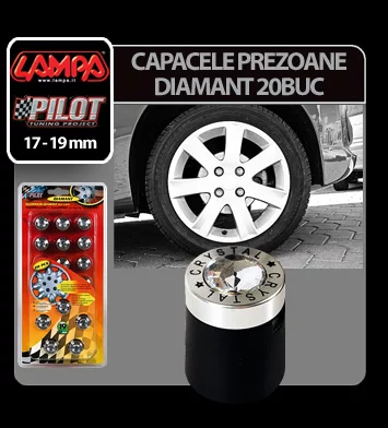 Ornamente prezoane Diamant 20buc - Hex 19mm - Crom