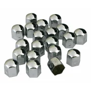 Ornamente prezoane metal cromat 20buc - Hex 17mm - Crom