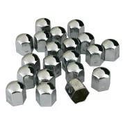 Ornamente prezoane metal cromat 20buc - Hex 19mm - Crom