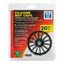 Ornamente prezoane silicon 20buc - Hex 17mm - Negru