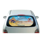 Parasolar spate cu ventuze Looney Tunes 1buc - Road Runner