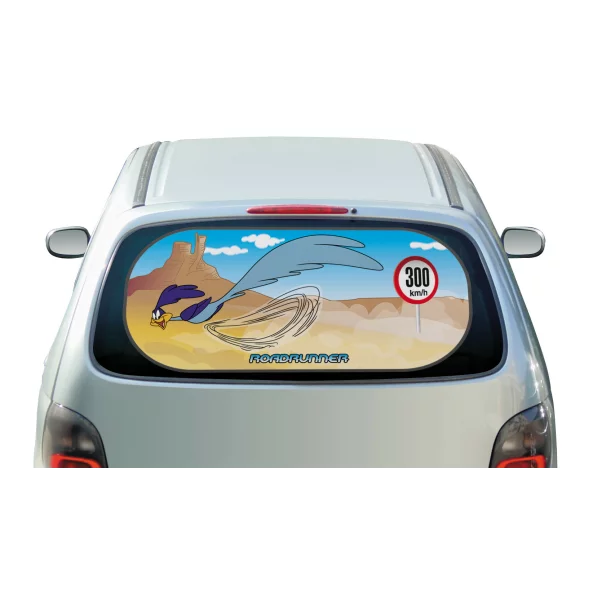 Parasolar spate cu ventuze Looney Tunes 1buc - Road Runner