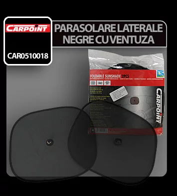 Parasolare laterale negre cu ventuza Carpoint