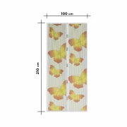 Perdea anti-tantari pt. usi cu inchidere magnetica- 100 x 210 cm „Fluturi galbeni”