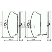 Placute frana fata BOSCH 0 986 495 233 - Honda Civic, Rover 45