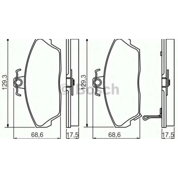 Placute frana fata BOSCH 0 986 495 233 - Honda Civic, Rover 45