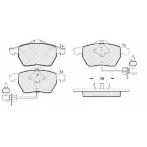 Placute frana fata TRW - Audi A4/A6, Seat Exeo, Skoda Superb, VW Passat