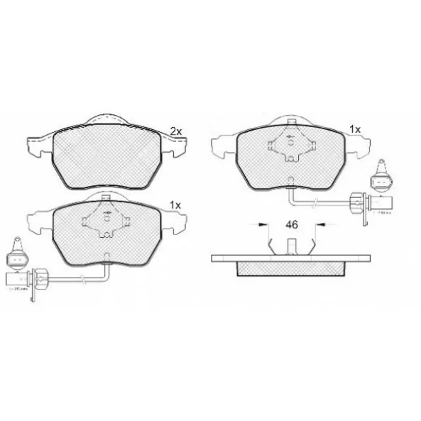Placute frana fata TRW - Audi A4/A6, Seat Exeo, Skoda Superb, VW Passat