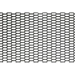 Plasa grila spoiler plastic Negru - Hexagon mic 8x18mm - 120x40cm