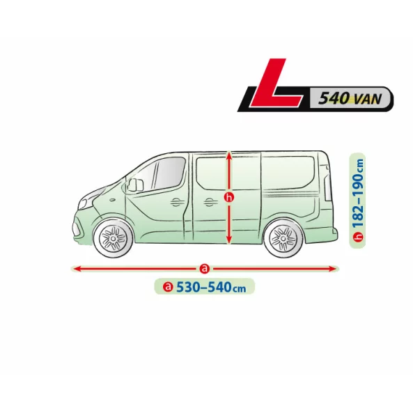 Prelata auto completa Mobile Garage - L540 - VAN