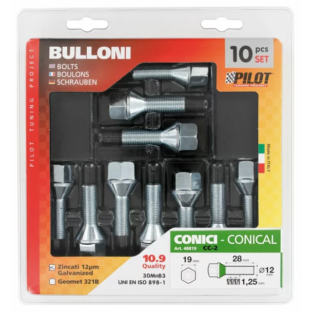 Prezoane jante conice scurte 10buc - CC2