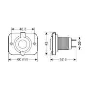 Priza auto incorporabila USB A si USB C, 12/24V 3000mA, Ext-12 Lampa