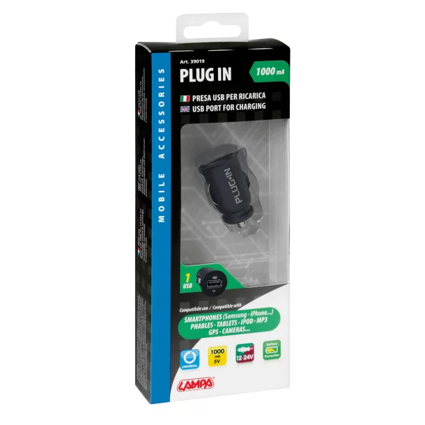 Priza USB la bricheta 12/24V - 1000 mA