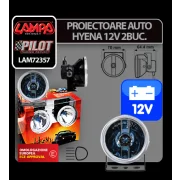 Proiectoare auto Hyena albe 12V 2buc