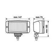 Proiector auto Prox alb 12V 1buc - Profunzime