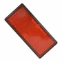Euro-Norm reflector with adhesive tape 86x40mm - Red