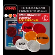 Reflectorizant catadioptru Ø65mm 2buc - Rosu