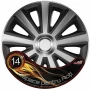 Set capace roti auto Cridem Aviator Carbon 4buc - Argintiu/Negru - 14&#039;&#039;